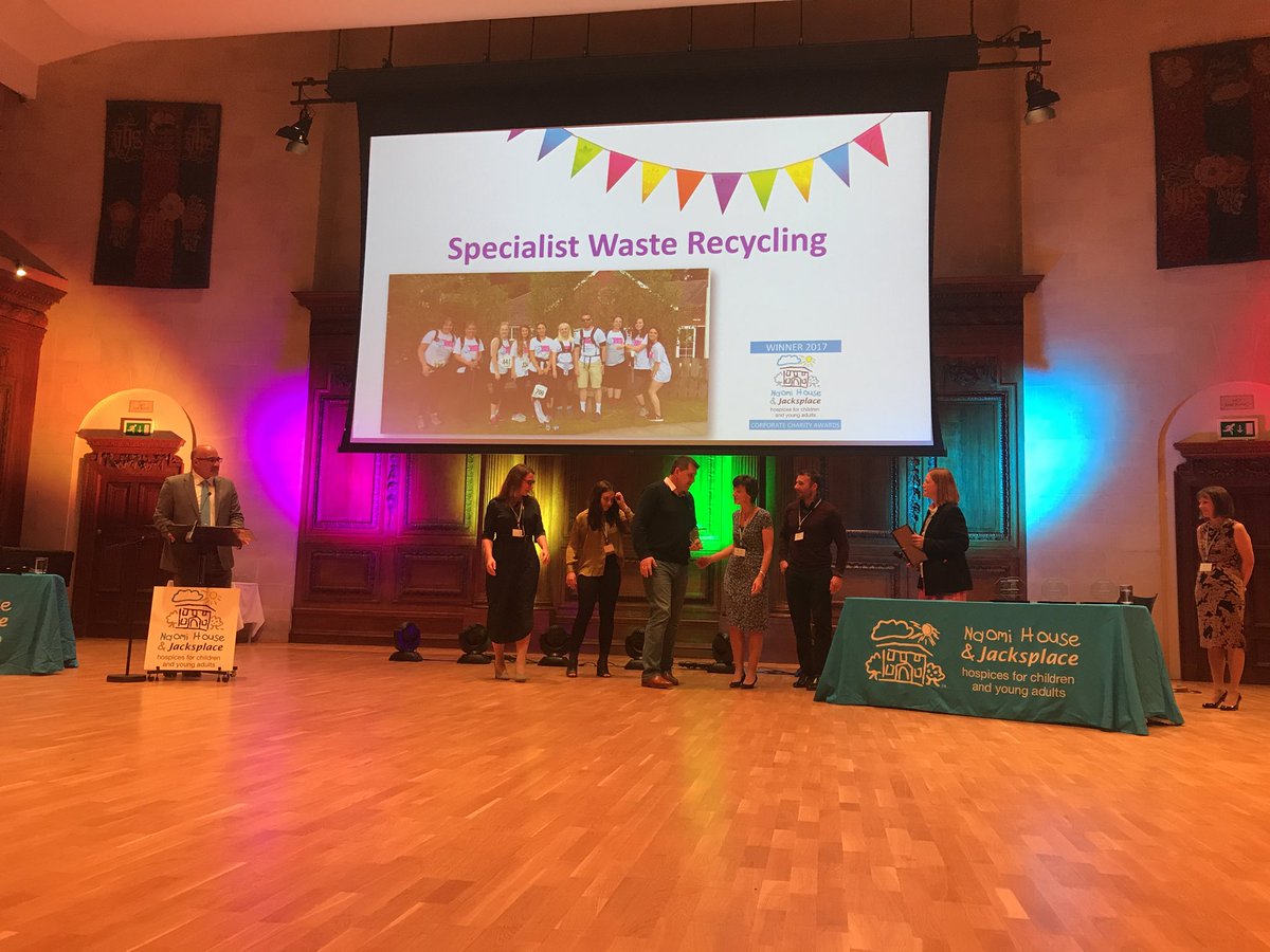 naomiandjack's tweet image. One for the newbies... Corporate Newcomer of the Year Award is won by the outstanding @SWRrecycling . Here’s to many more years. ⭐️⭐️⭐️