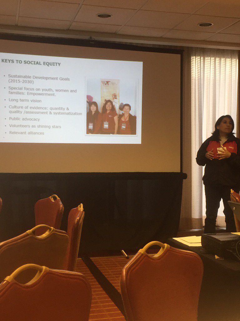 jsaldner's tweet photo. Rocio is sharing keys to social equity in a Peruvian context. We have a lot to learn #YForAll @GlobalYMCA #YDIG10 https://t.co/LtC2WpkCI0