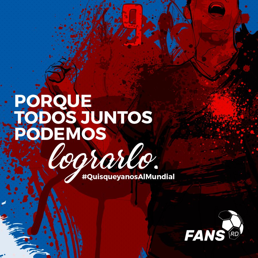 FansRDFutbol's tweet photo. La Selección de Fútbol va por un objetivo y todos debemos apoyarlo.
#QuisqueyanosAlMundial ⚽🏆 ¡Vamos juntos! Visítanos en https://t.co/43BeBouJp1 https://t.co/N2LLI9yyH9