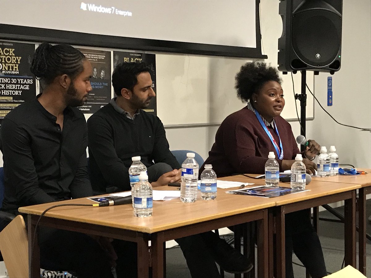 AnnetteHayCU1's tweet photo. Burmun Damisa reflecting on her experiences in Higher Education in the UK and BME attainment gap #CUSUBHM https://t.co/iuL8MYfGDi