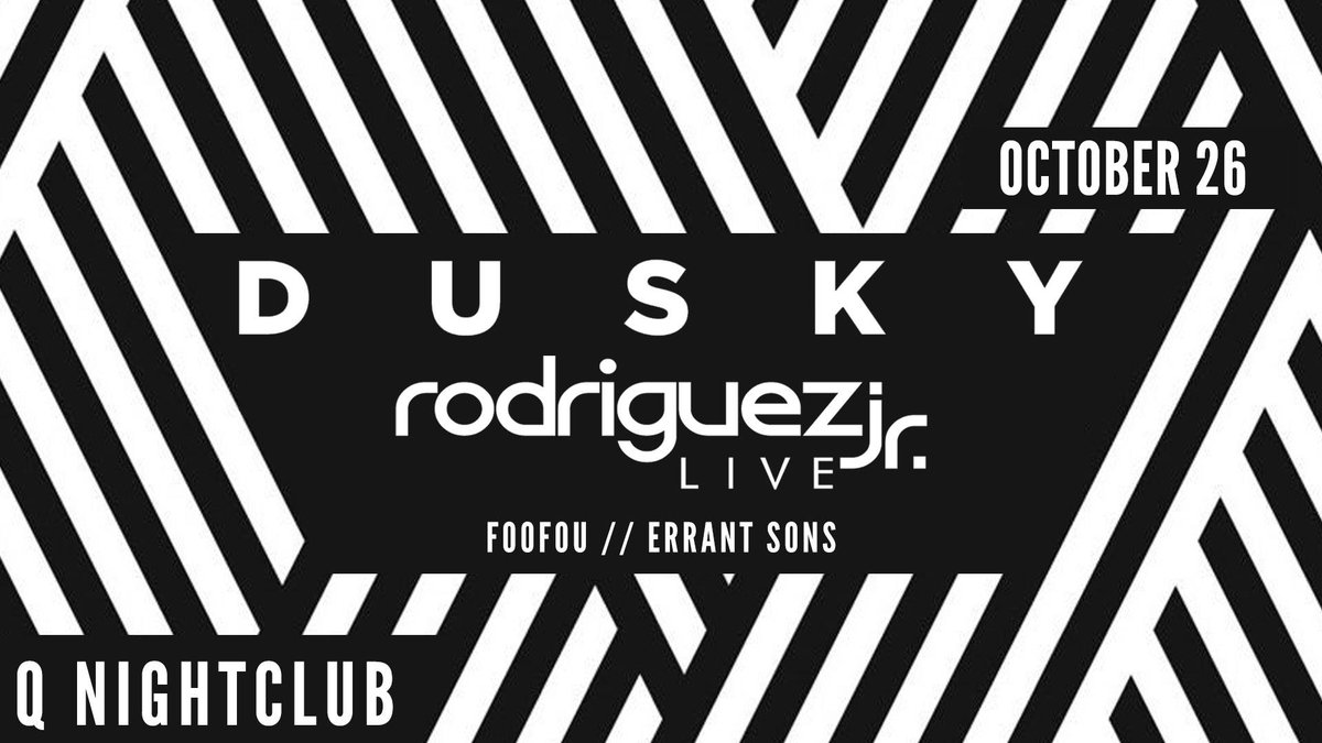 ErrantSons's tweet image. We're warming up the dance floor tonight for @Duskymusic and @rodriguezjunior! Let's get this Halloweekend started off right :) @qnightclub