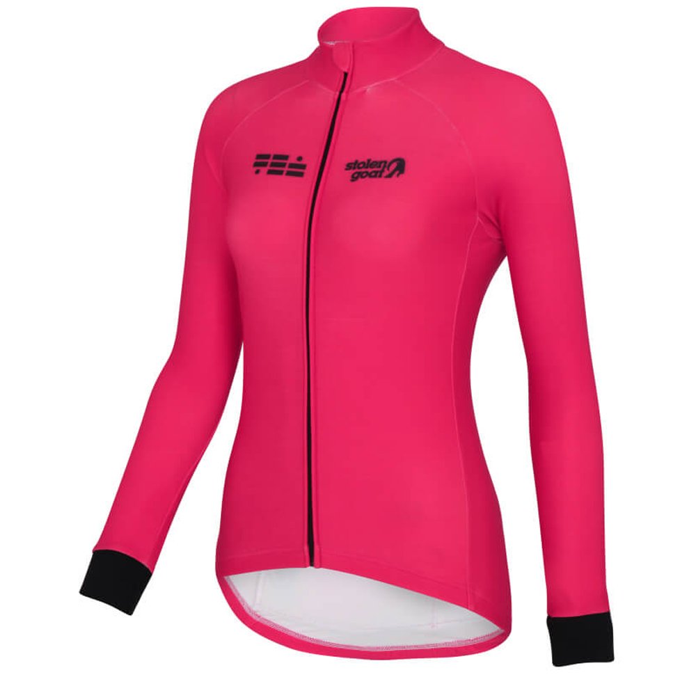 VeloVixenUK's tweet photo. Pink - love it or loathe it, it's hard not to smile when you see as strong a jersey as Stolen Goat's Unashamedly Pink Orkaan. The ideal top for those darker, cooler Autumn riding. π https://t.co/UX1GG6q2Ac #lovepink #strongpink #wintercycling https://t.co/wJNv6UcOLW