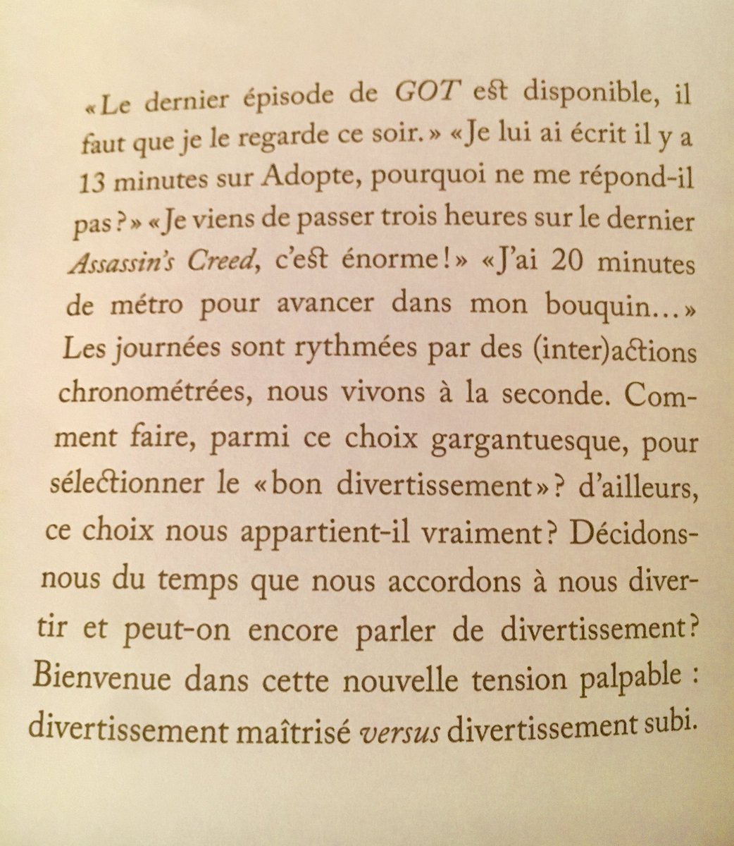 ThibPaulin's tweet photo. « Notre longévité augmente mais notre temps n’a jamais été aussi précieux. » Divertissement maîtrisé VS subi. #temporalite #timevision https://t.co/GmHBQUUopb