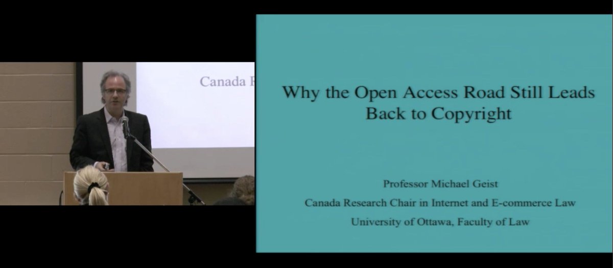 mgeist's tweet photo. Canadian Copyright, OA, and OER: My talk on why the Open Access Road Still Leads Back to Copyright https://t.co/0Z3RRIqCPL #oaweek https://t.co/hni2oVRrpx