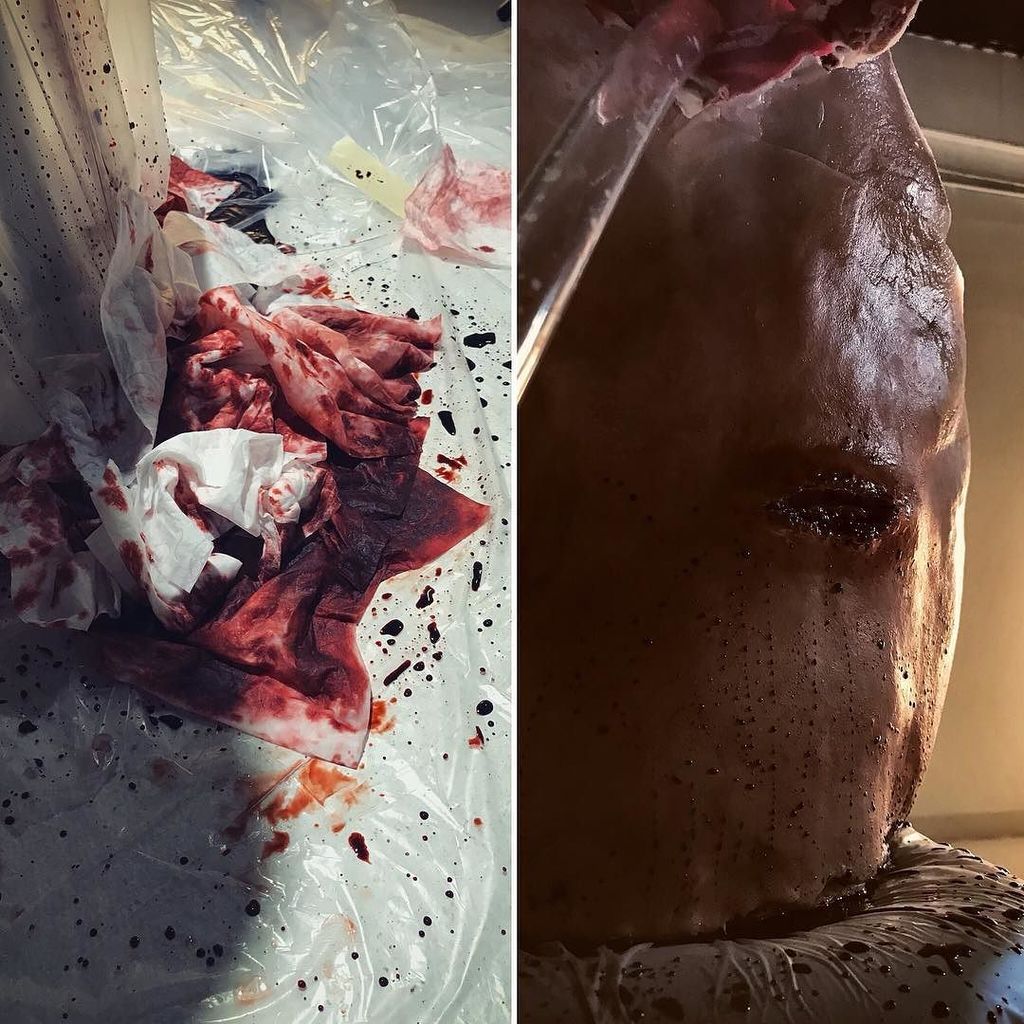 3slaughterhouse's tweet photo. Special thanks to @hawgfly for helping us out with a gory, special introduction. #theresnoplacelikehome https://t.co/XDH3exJIAg https://t.co/mGZe2ngQnx