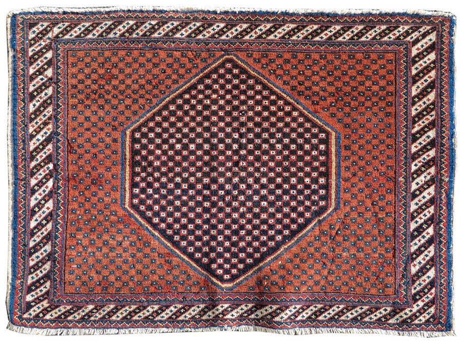 PeterPapRugs's tweet photo. Come to our Dublin, NH gallery to see more rugs like this Afshar Bagface with its distinct central hexagon #rugs #art #weaving https://t.co/Jjn0iUmeji