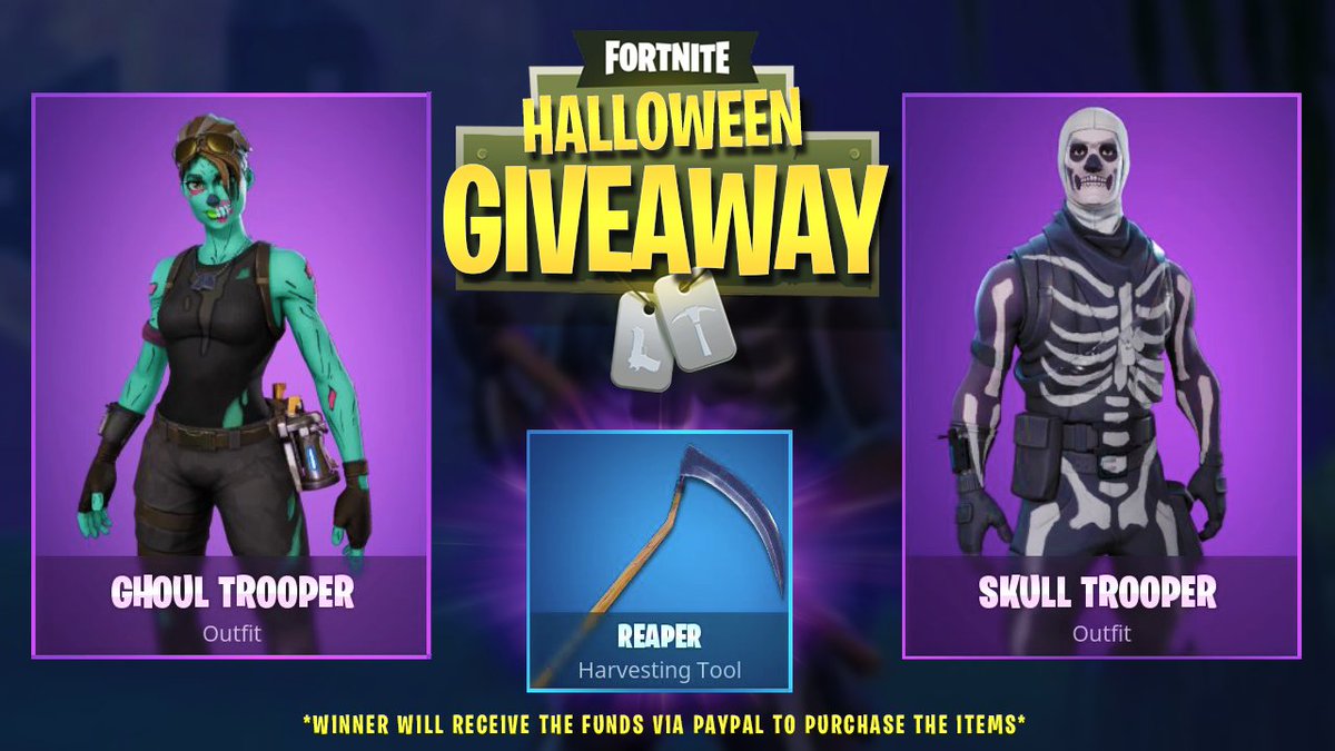 𝖊𝖓𝖋𝖑𝖎𝖈𝖙𝖙 on twitter fortnite halloween dlc giveaway rt like follow tag 2 people receive choice of character and reaper axe winner 10 27 - reaper fortnite axe