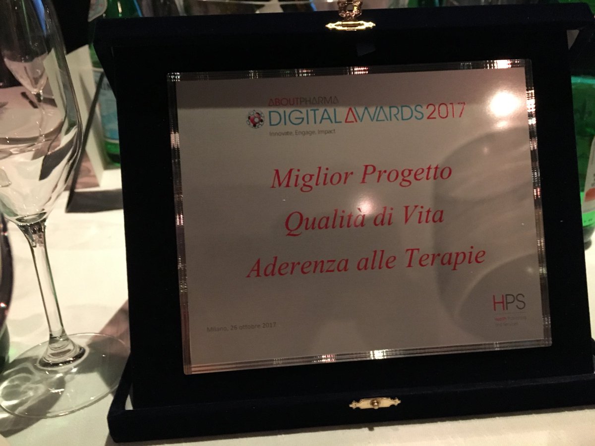 catalano_ilaria's tweet photo. #Digitalawards17 Best Project for Patient Quality of Life and Therapy adherence: the Winner is #chatyourself @luppi_n @gialluchino https://t.co/ghoYNM6Oxg