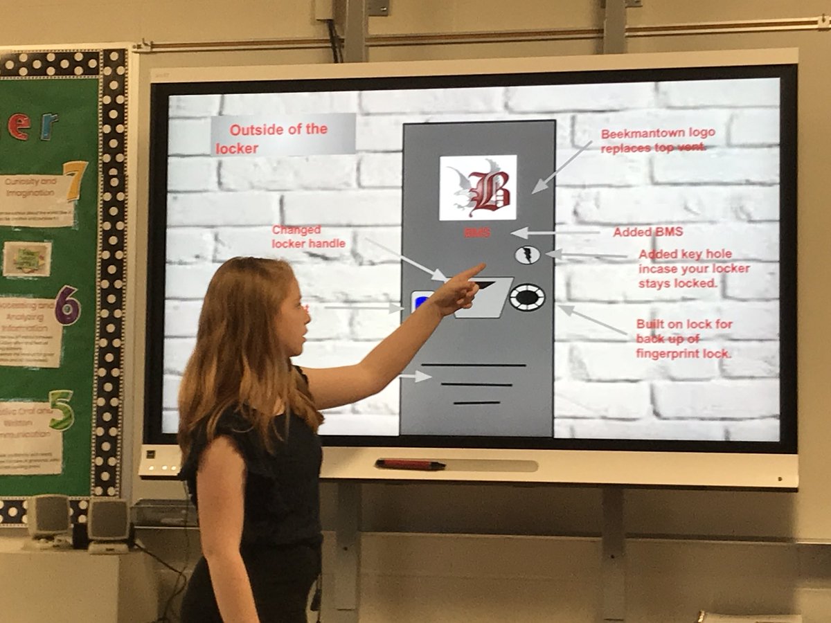 bcskayaker's tweet photo. #bmsteamascent presenting redesign for lockers at #BMSthePlace2B @AmyBeekMSPrin @BillDuffany @MannixDan  @rjh8281  #PBL https://t.co/U7M8pLOKyH