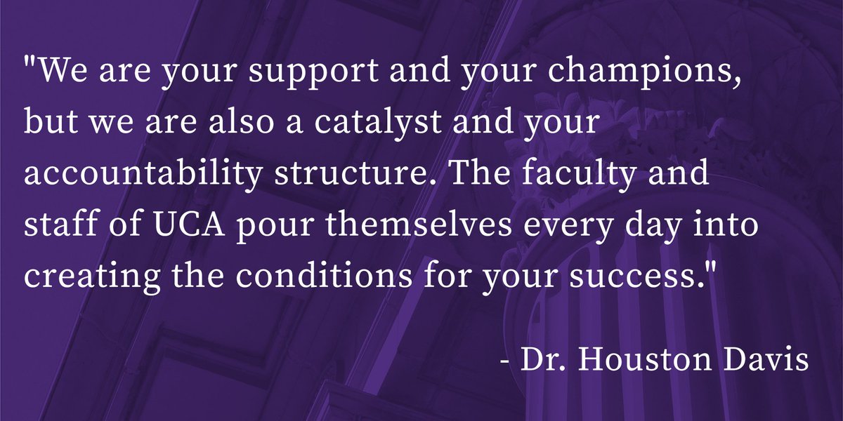 President Houston Davis speaking on the role UCA faculty and staff must play in the lives of our students.