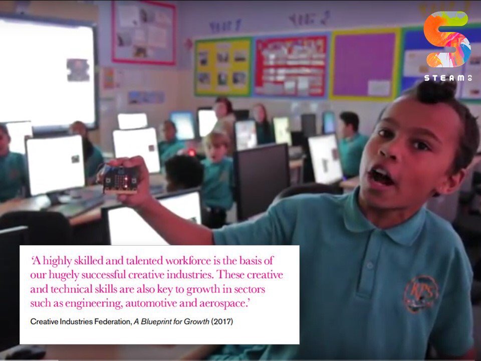 ST3AMCo's tweet photo. POLICY SHIFT NEEDED:  STEM can only take us so far. NEW REPORT on #STEAMnotSTEM frm @Nesta_UK @CultureLearning HERE: https://t.co/rSkUDpkrDU https://t.co/oTqJLxoN3P