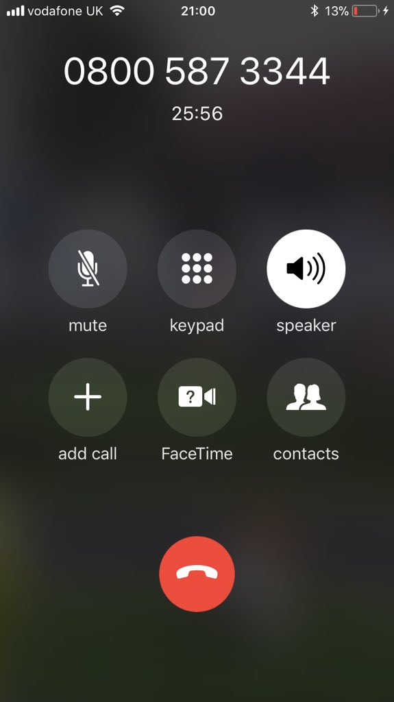 HornGary's tweet photo. @santanderukhelp 25 mins on hold and now your closed. Fucking bag of shit. GH https://t.co/NvpnUF9AcW