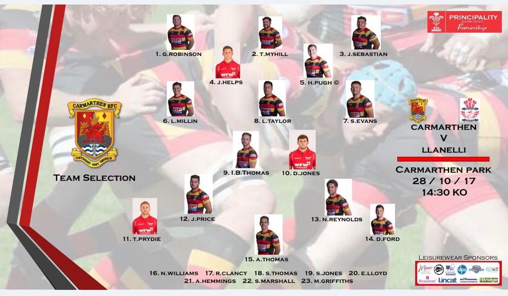 CarmQuinsRFC's tweet photo. Here are your #mightyquins to face @LlanelliRFC on Saturday 28th October Kick Off 2:30pm 🔴⚫😎🔴⚫😎🔴⚫😎🔴⚫😎 https://t.co/WPsA6wwqO3