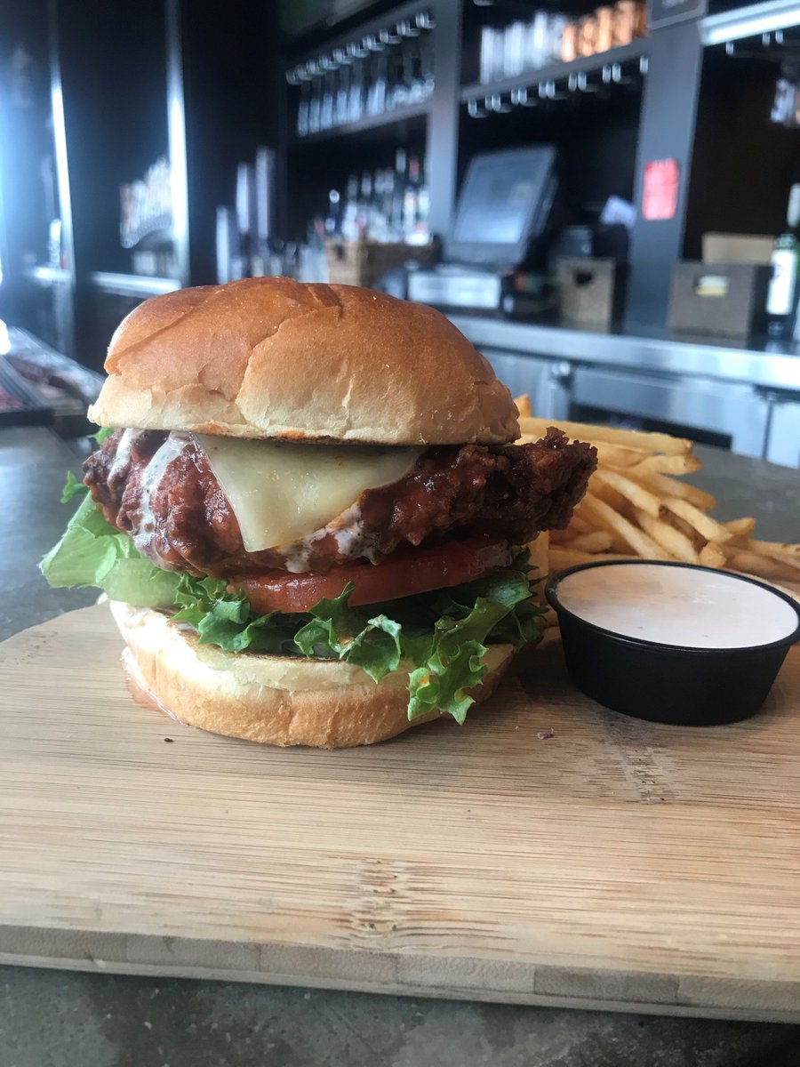 #NorthOlmsted's #WeekendSpecial is the Buffalo Chicken Sandwich, Buffalo dipped Fried Chicken topped with Pepper Jack, LT and Ranch, $11