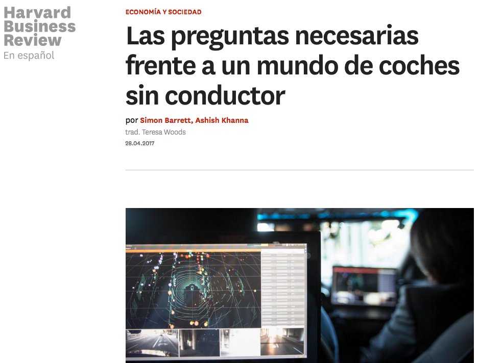 hugocesa's tweet photo. "Smart Cities: Las Preguntas Necesarias Frente a un Mundo de Coches Sin Conductor" via @HBR_es https://t.co/H0r6XiEZ4V #smartcities #ciudadesinteligentes #automovilesautonomos #autosinteligentes #smartcars https://t.co/f0258byThI