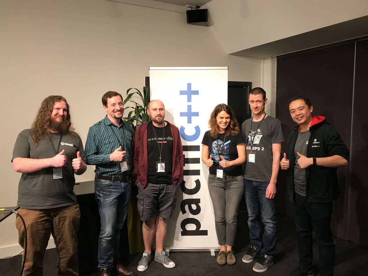 WG_SYD's tweet image. We're here at @pacificplusplus! Come say hi and have a chat with us. #cplusplus #pacificplusplus #gamedev #Christchurch