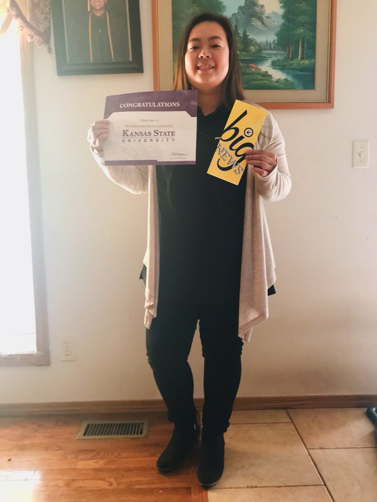 ICTMYC's tweet photo. Round of applause to our very own, Khanh Le (SEHS Senior) for her acceptance into WSU &amp; Kansas State University! #ICTMYC https://t.co/DGdVqsLSjc