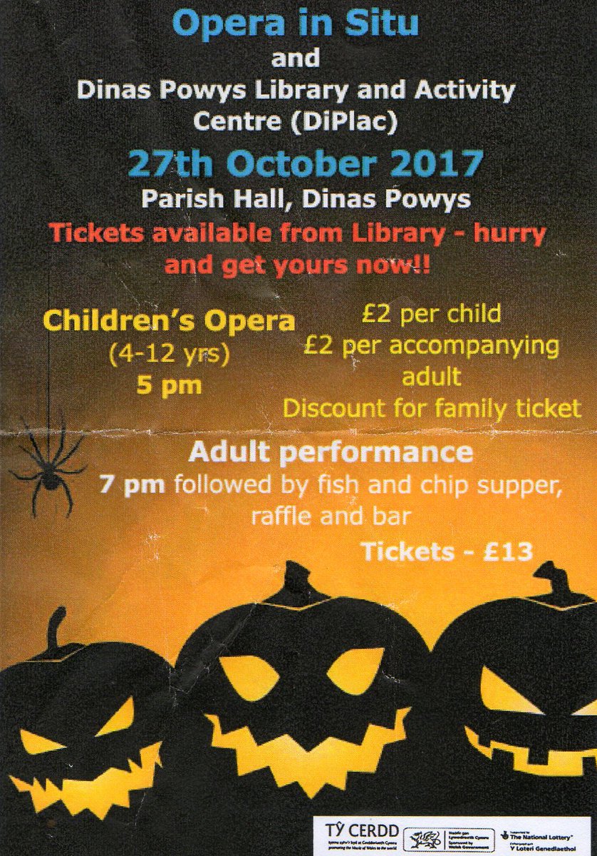OperaInSitu's tweet photo. Spooky Spellbound Slumber rolls into Dinas Powys tomorrow. Tickets are going fast. Early family show at 5pm, with masks! https://t.co/vhEAh4f1Ym