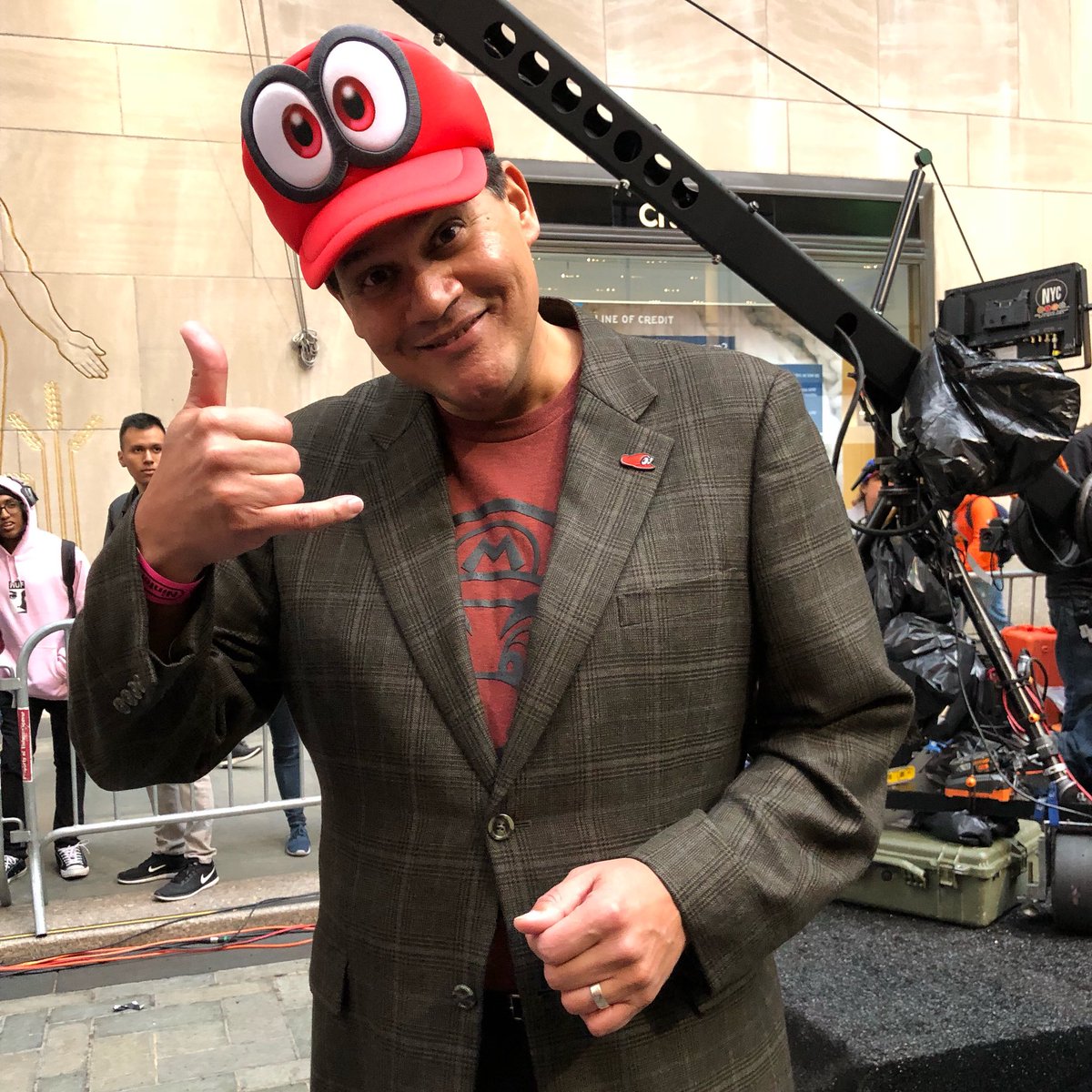 Reggie is here for the Super Mario Odyssey launch at #NintendoNYC! 