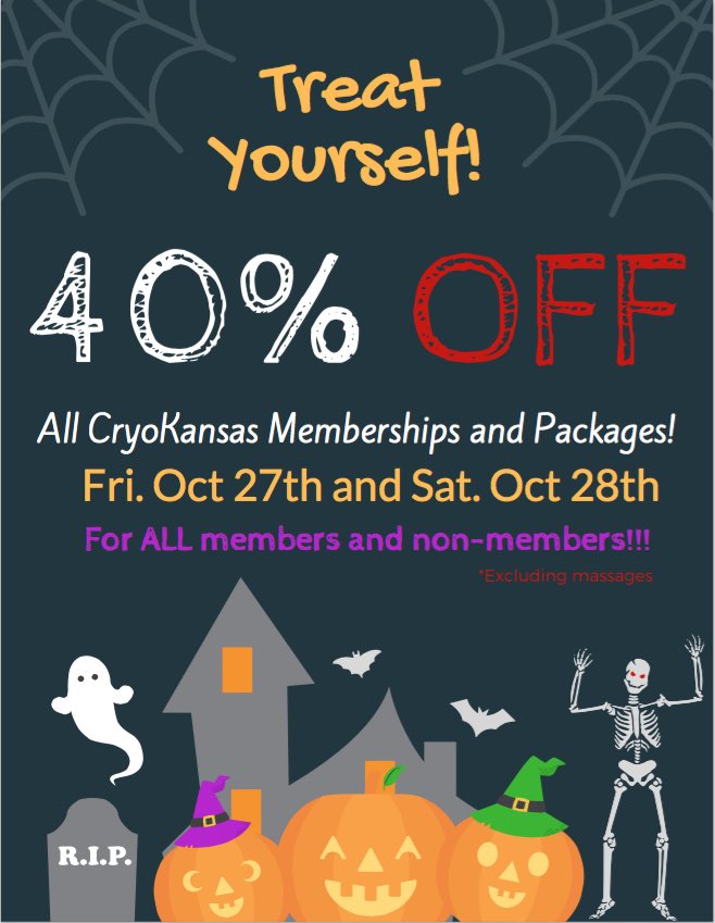 CryoKansas's tweet photo. HUGE SALE THIS FRIDAY AND SATURDAY! ❄️ https://t.co/IpgCS6Z1j8
