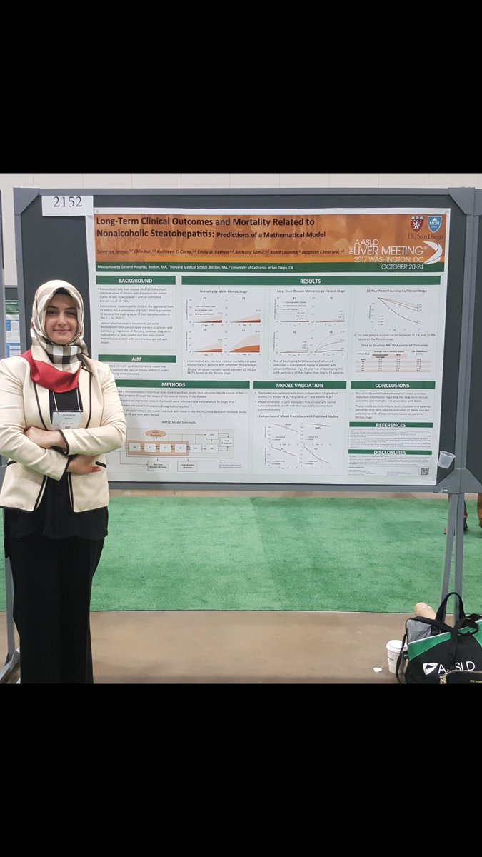 mgh_ita's tweet photo. ITA PostDoc Sumeyye Samur poster at #AASLD17  Long-term Clinical Outcomes and Mortality Related to NASH: predictions of a Mathematical Model https://t.co/jDdVdzfCAQ