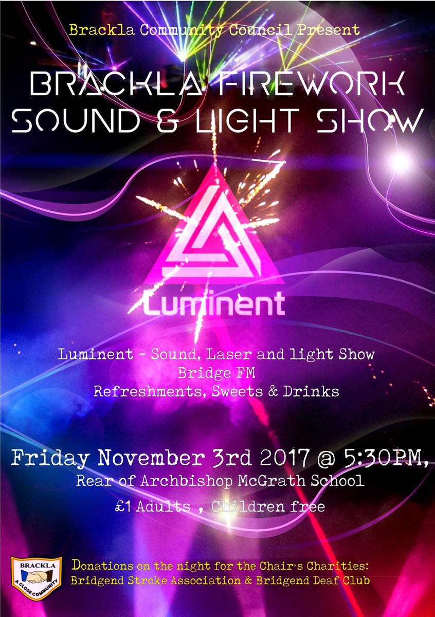 CircuitSymphony's tweet photo. One week to go until our spectacular laser,sound&amp;light firework show.#bridgend #lasershow #laserdisplay #brackla #luminent @southwalesargus https://t.co/lvXqi6IRkK
