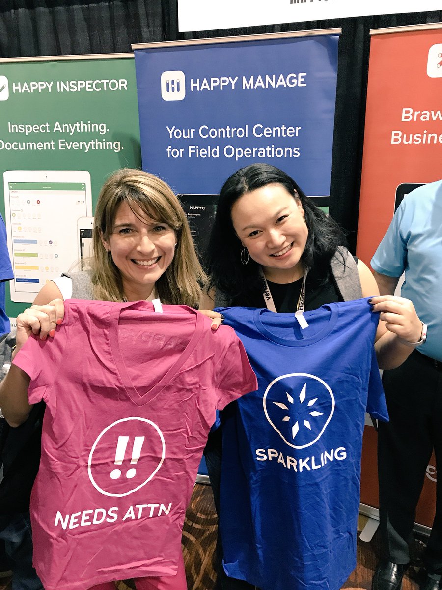 HappyCo's tweet photo. What a fabulous show @ApartmentWire #OPTECH2017! Thanks to #HGFenton @GreystarApts #Radco for picking up a Rate Yourself tee 👚 https://t.co/jEtubejTy6
