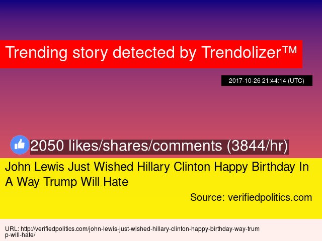 John Lewis Just Wished Hillary Clinton Happy Birthday In A Way Trump Will Hate  