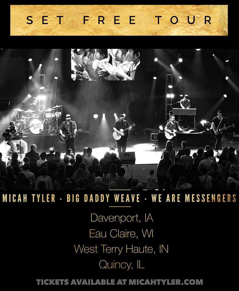 MicahTylerMusic's tweet photo. So excited to finish out this run on the #SetFreeTour in Iowa, Wisconsin, Indiana, Illinois ๐๐๐ผ https://t.co/ifWxIi1P7M