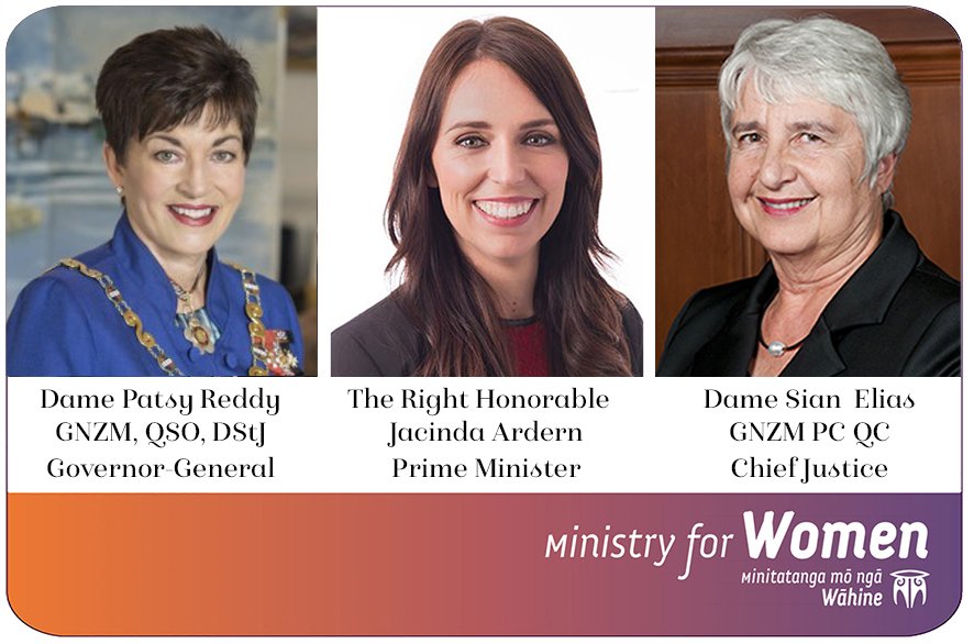 For the first time since 2006, the three branches of government in New Zealand are headed by women! <a href="/GovGeneralNZ/">Governor-General NZ</a> <a href="/jacindaardern/">Jacinda Ardern</a> @courtsofNZ