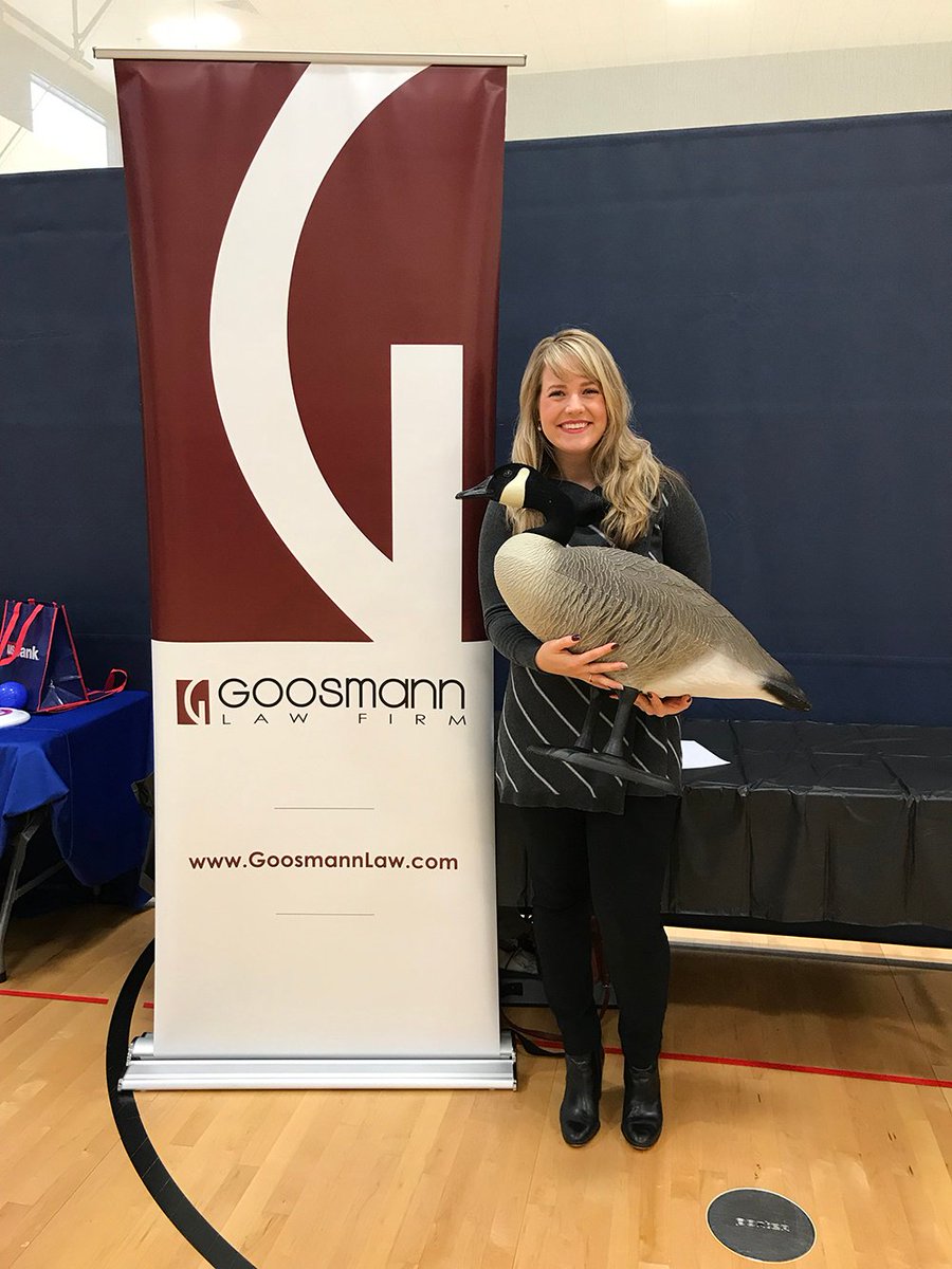 GoosmannLawFirm's tweet image. @RachelAtGLF had a great time visiting with students this morning at Loess Hills Elementary! The Goosmann "mascot" made a guest appearance!