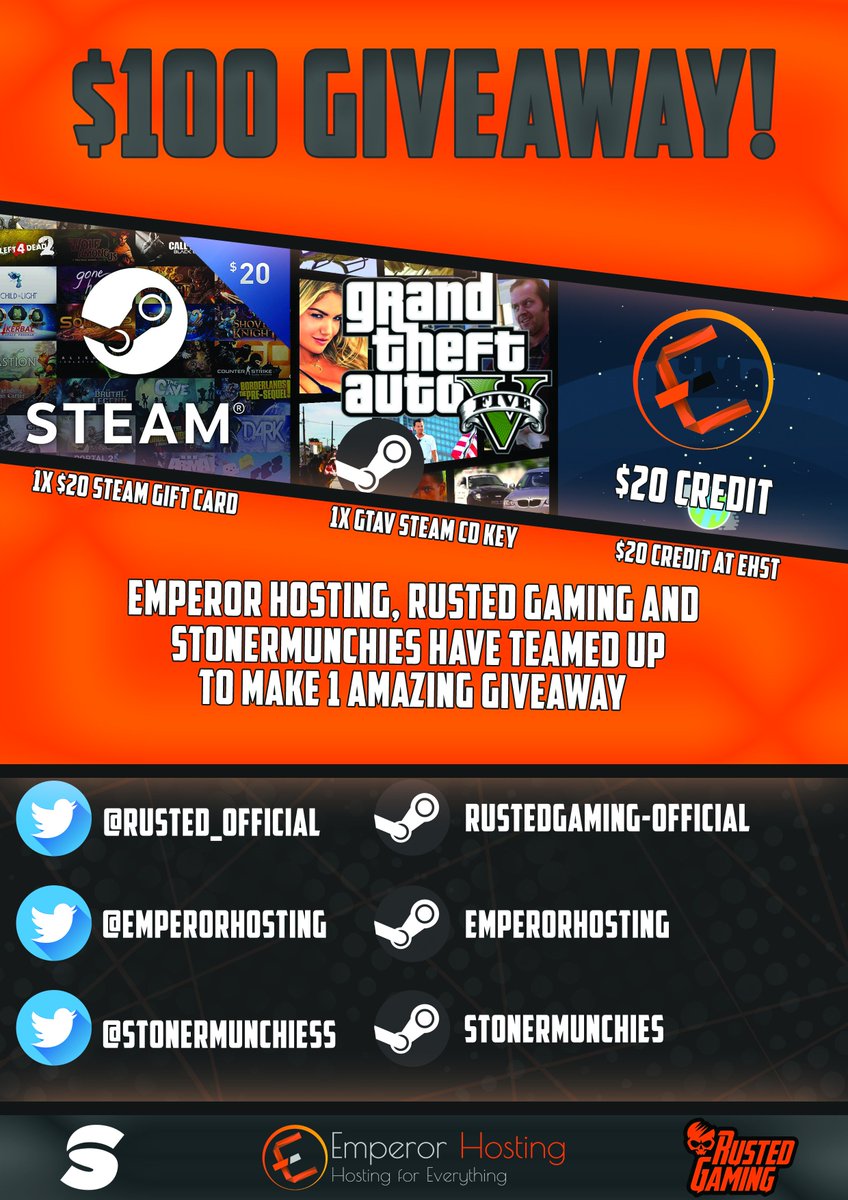 stonermunchiess's tweet photo. GIVEAWAY W/ @emperorhosting &amp; @Rusted_Official 

3 Winners

Enter Here:  https://t.co/UT5jyd6OmF

Ends 11/25

#giveaway #Steam #CSGOgiveaway https://t.co/NpXWpduYbg
