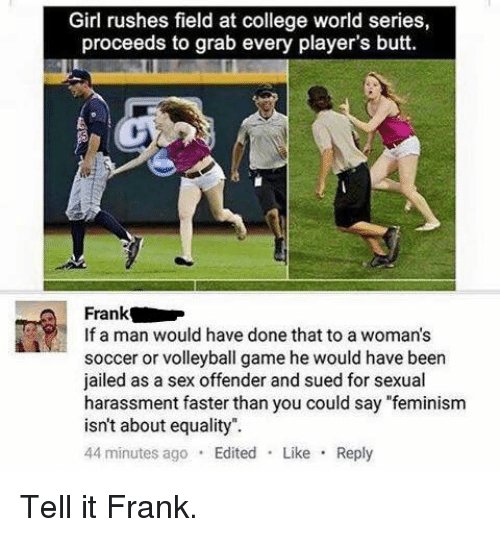 vazquez1607's tweet photo. If this was a guy getting girl volleyball players ass he’d probably still be in prison.
@CSUBSOC_KGibs #csubsocgender #notfunny https://t.co/jJa1Qmsn1L