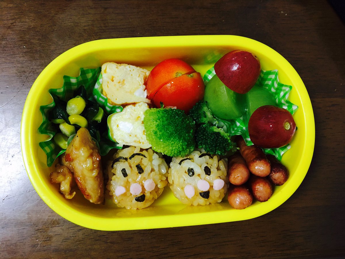 リア女研 おはようございます みーなです 今日は息子が遠足なので アンパンマン弁当 喜んでくれるといいなぁ リア女研 保育園 お弁当 アンパンマン アンパンマンおにぎり キャラ弁 息子 １歳半 赤ちゃん