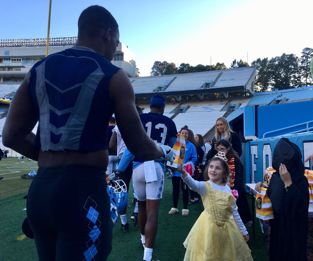 UNCFootball's tweet photo. Halloween came early for the Carolina Football family! 🎃👻 

#HappyHeeloween https://t.co/Xy0sepd1il