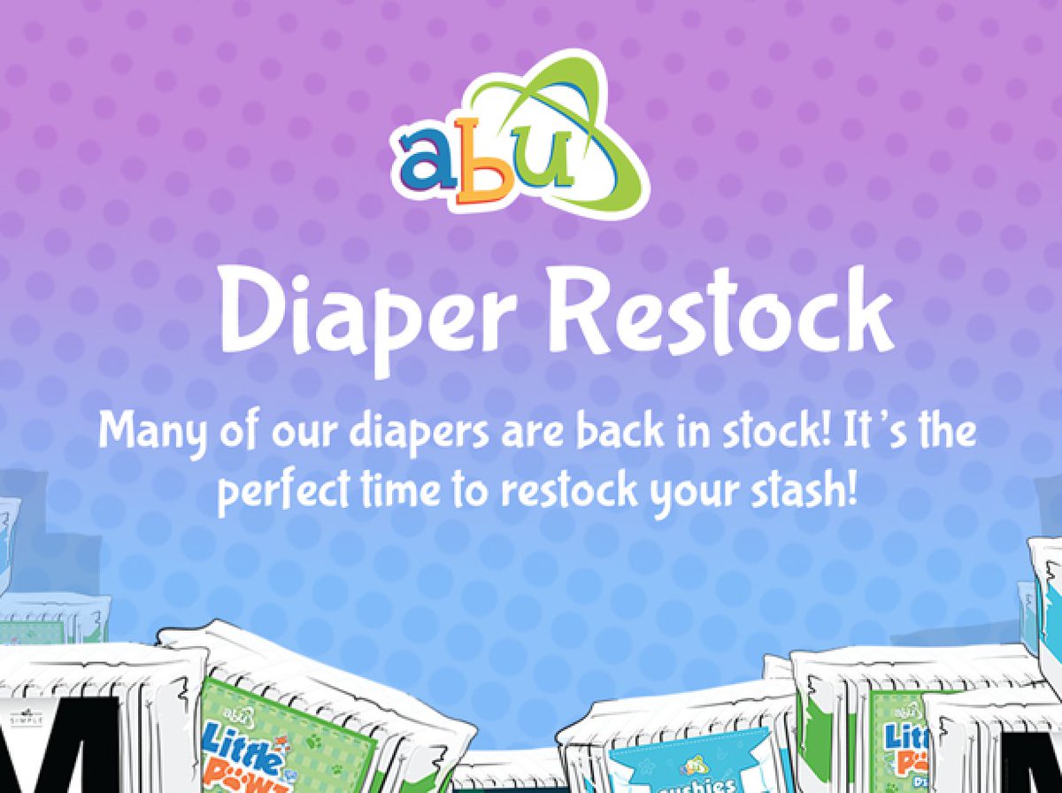 ABUDiapers's tweet photo. HEY COOL KIDS! - More Diaper Brands &amp; Sizes Restocked! - https://t.co/Qc6gGib7ux #USWarehouse #ABUCares https://t.co/MYukKWfCKF