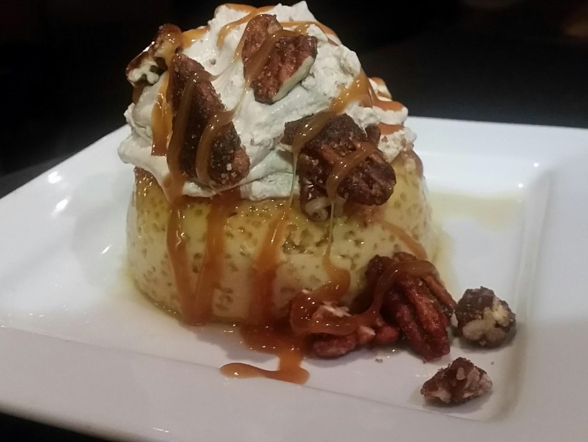 52Main's tweet photo. No tricks up our sleeve just tasty fall treats! 🎃 Maple Bourbon Pecan Flan! #spanishflan #tapas #weekendspecials #comewhereitsfun https://t.co/reb6L3evnF