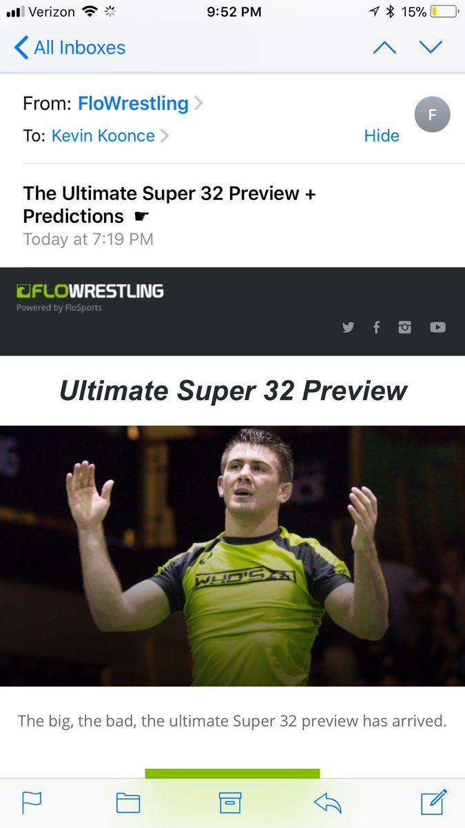 CoachKKoonce's tweet photo. Hey @brayton_lee4 pretty cool way to open up an email from @FloWrestling . #HowBahDah @BHSDogsWrestlin ? https://t.co/Y2B2CSPJJh