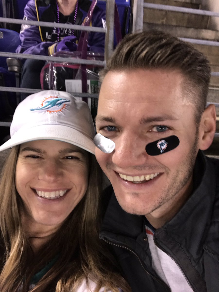 michaelsulrich's tweet photo. What a first half! Don't mind the @MiamiDolphins fan. #RavensFlock https://t.co/o8OdJs2iZk