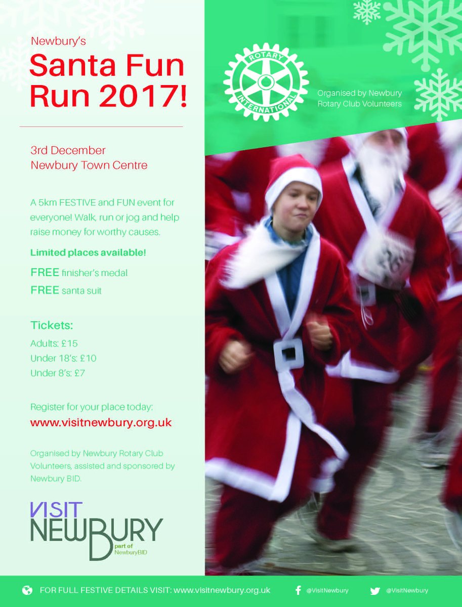 NewburyRotary's tweet photo. Ho! Ho! Ho!  #SantaFunRun coming to #Newbury town on 3 Dec. Register early for free Santa Suit - https://t.co/OjPzawbFfs
@NewburyToday https://t.co/9h2kDj8Kah