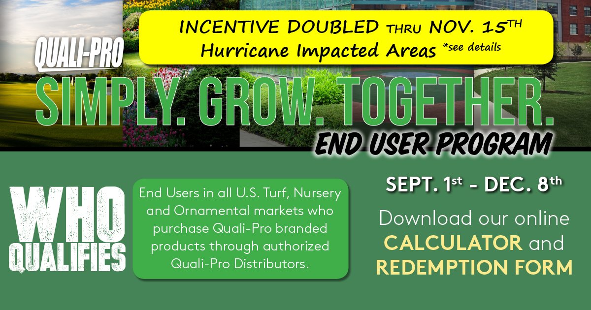 Quali_Pro's tweet photo. #simplygrowtogether #golf #lawn #nimitzprog #gardening #sportsturf
https://t.co/vADVDaXHFD https://t.co/3FtAhIKEbB