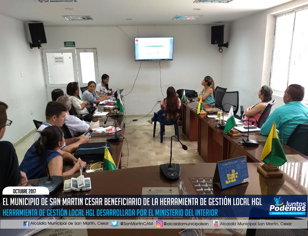 SanMartinCAM's tweet photo. El Municipio de San Martin, Cesar, Beneficiario de La Herramienta de Gestión Local HGL. https://t.co/df3uLZNzJ2