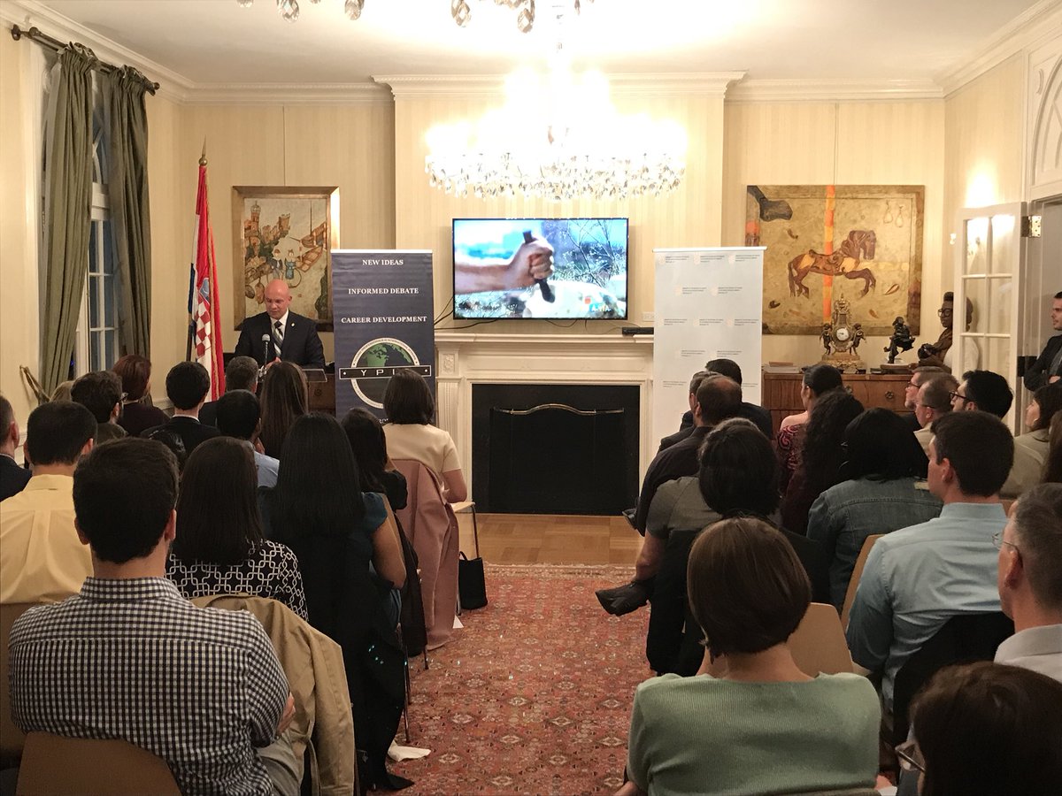 YPIA_DC's tweet photo. Hearing now from the new Croatian Ambassador to the United States Pjer Šimunović! 🇭🇷 #YPIAevents #EmbassyNight https://t.co/gWrZdsOGAn