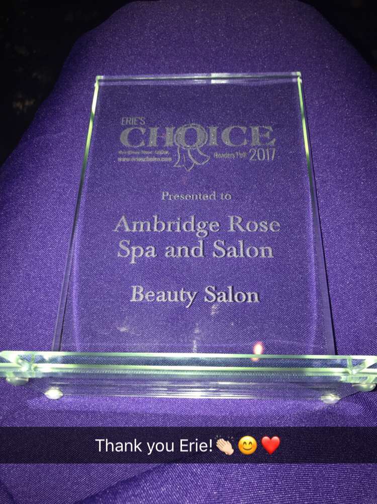 AmbridgeRoseSpa's tweet photo. Thank you, Erie #eriechoice https://t.co/oWod9rzMNW