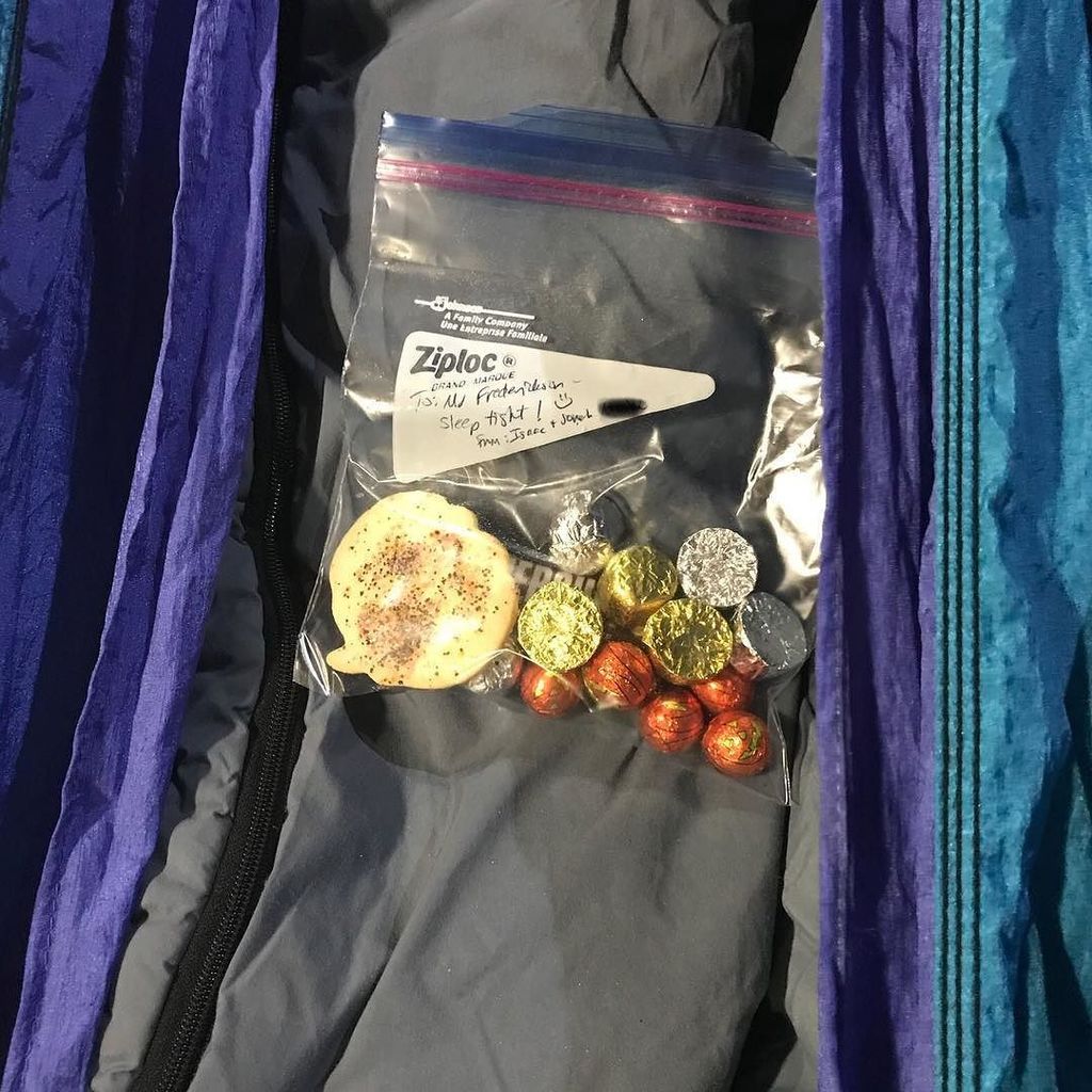 BirchviewWPS's tweet photo. Getting ready for the night. Look what was left in Mr. Fredrickson's hammock. Thanks for thinking of him Isaac and Jonah! #BVRox #compassi… https://t.co/ELq27AqTgb
