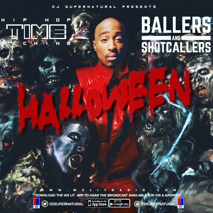 DJSUPERNATURAL's tweet photo. NP #HipHopTimeMachine @8
OCT 26&amp;27th @11 East HipHopTimeMachine #BallersandShotCallers #Halloween  
https://t.co/g19LQ8EE9E @WeLitRadio 🎃 https://t.co/xz9QnseyO4