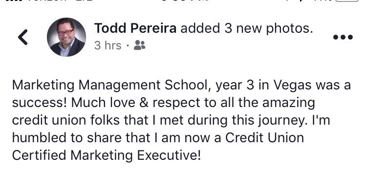 ArielBilskey's tweet photo. The post-event ❤️ continues. All the feels for my #CUCME and #CUBDP designation grads from #CUNAMBDCS @CUNA https://t.co/Sz06QYykBL