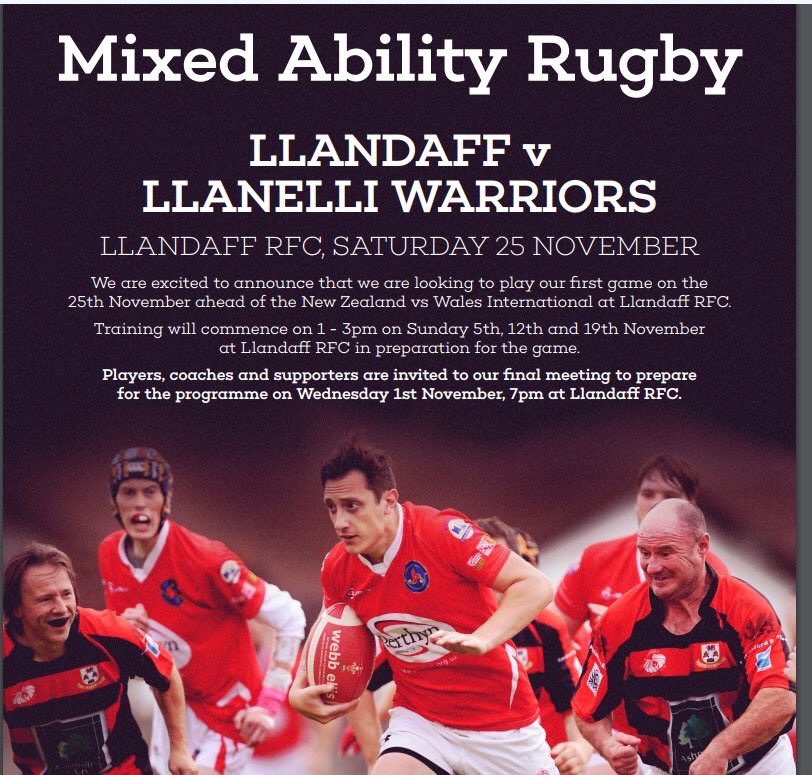 GwilWarriors's tweet photo. Absolutely convinced this is going to be a massive success: get in early and help shape it! If you have ANY interest in Learn Dis inclusion🏉 https://t.co/0OWPJgMaXL