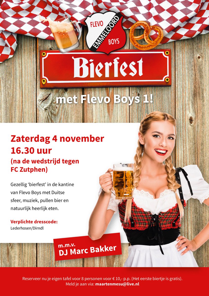 flevoboys's tweet photo. 4 november geht es los!!
Oktoberfest bij Flevo Boys. https://t.co/kIg7jdcVJi