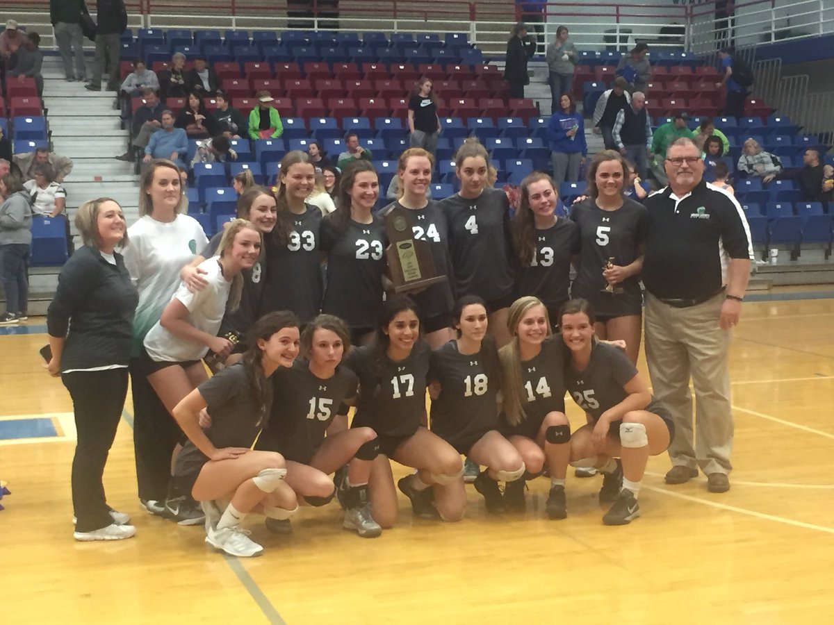 MEADECOUNTYHIGH's tweet photo. For the first time in school history.... REGION VOLLEYBALL CHAMPIONS! https://t.co/eJRy5f9UpJ